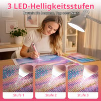 Vintoney električna olovka za diamond painting s LED osvjetljenjem i podesivom snagom usisavanja - ružičasta 3