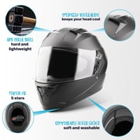 Vinz Kennet integralna kaciga s vizirom, ECE 22.06 i pripremom za Pinlock, motociklistička kaciga za muškarce i žene za skuter, žuta, XS-XXL 3