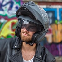 Cască moto modulară Vinz Santos, cu vizieră rabatabilă și ochelari de soare integrați, certificare ECE 22.06, pregătită pentru Pinlock, gri titan mat, mărimi XS-XXL, pentru bărbați și femei 8