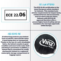 Modulárna prilba Vinz Santos so slnečnou clonou, ECE 22.06 – matná čierna – XS-XXL 7