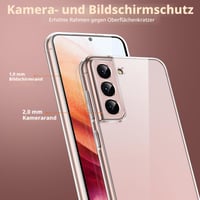 Viojrlra Kryt na Samsung Galaxy S21 5G s 2 ks tvrdených skiel na displej, priehľadné tenké TPU silikónové puzdro, nárazuvzdorná ochrana proti poškriabaniu 7