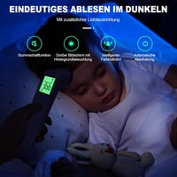Viproud Érintésmentes Lázmérő - Digitális Infravörös Homloklázmérő Babáknak és Felnőtteknek, 1mp Mérési Idő, Láz Riasztás, 35 Memória, LCD K 6