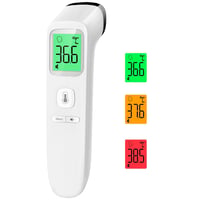 Viproud Érintésmentes Lázmérő - Digitális Infravörös Homloklázmérő Babáknak és Felnőtteknek, 1mp Mérési Idő, Láz Riasztás, 35 Memória, LCD K 1