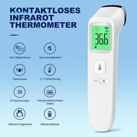 Viproud Érintésmentes Lázmérő - Digitális Infravörös Homloklázmérő Babáknak és Felnőtteknek, 1mp Mérési Idő, Láz Riasztás, 35 Memória, LCD K 2