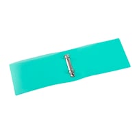 Dosar cu inele din carton Viquel Bristol A5 (25x16,5 cm), 14,8x21 cm, 2 inele, turcoaz translucid, flexibil și rezistent 2