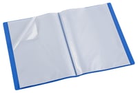Dosar de prezentare Viquel Essentiel Recycled, 160 de buzunare, A4, cu copertă personalizabilă, folii transparente netede, albastru 2