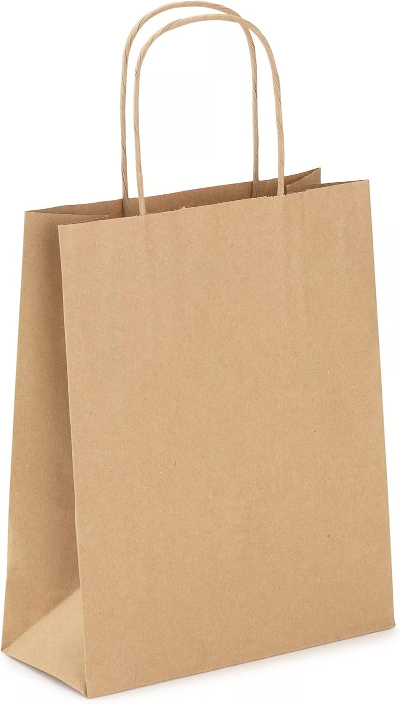 Viquel kraft papírzacskó csavart füllel, 18x8x22 cm, barna - 50 db
