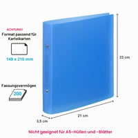Dosar din plastic flexibil Viquel Propyglass A5, cu perforații pentru îndosariere la 8 cm, culori asortate, fabricat în Franța 9