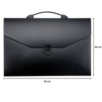 Viquel Rainbow Class A4 harmonikový zakladač, 12 priehradiek, 6 cm chrbát, čierny, so zapínaním 5