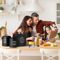Virklyee szellőztetett burgonyatartó, hagymás és fokhagymás tároló szett 3 részes fekete 3