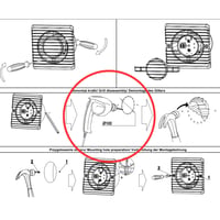 Virone BF-100 100 mm falra szerelhető csendes ventilátor alap kivitel fürdőszobai elszívó 6