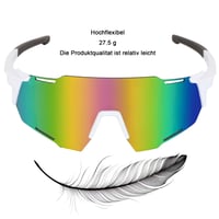 Ochelari de ciclism polarizați Virtue Yun, set 2 bucăți, ochelari de soare sport rezistenți la vânt cu protecție UV 400, negru-alb, pentru ciclism, alpinism, golf și utilizare în aer liber 3