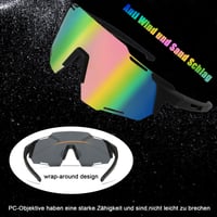Ochelari de ciclism polarizați Virtue Yun, set 2 bucăți, ochelari de soare sport rezistenți la vânt cu protecție UV 400, negru-alb, pentru ciclism, alpinism, golf și utilizare în aer liber 5