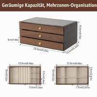 Veľká šperkovnica VirtuGro s 3 zásuvkami, akrylový organizér na šperky 2