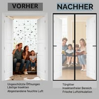 Plasă magnetică anti-insecte ViShawtek pentru ușă de balcon, fără găurire, 100x200 cm, albă, plasă rezistentă la vânt pentru ușă 3