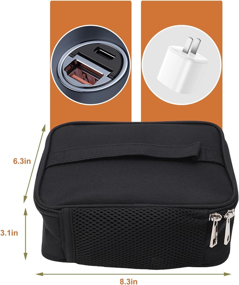 Vislone Elektromos Ételmelegítő Doboz - USB 5V 9W Hordozható Ételtároló Autóba, Kamionba - Ételek Melegítése Útközben