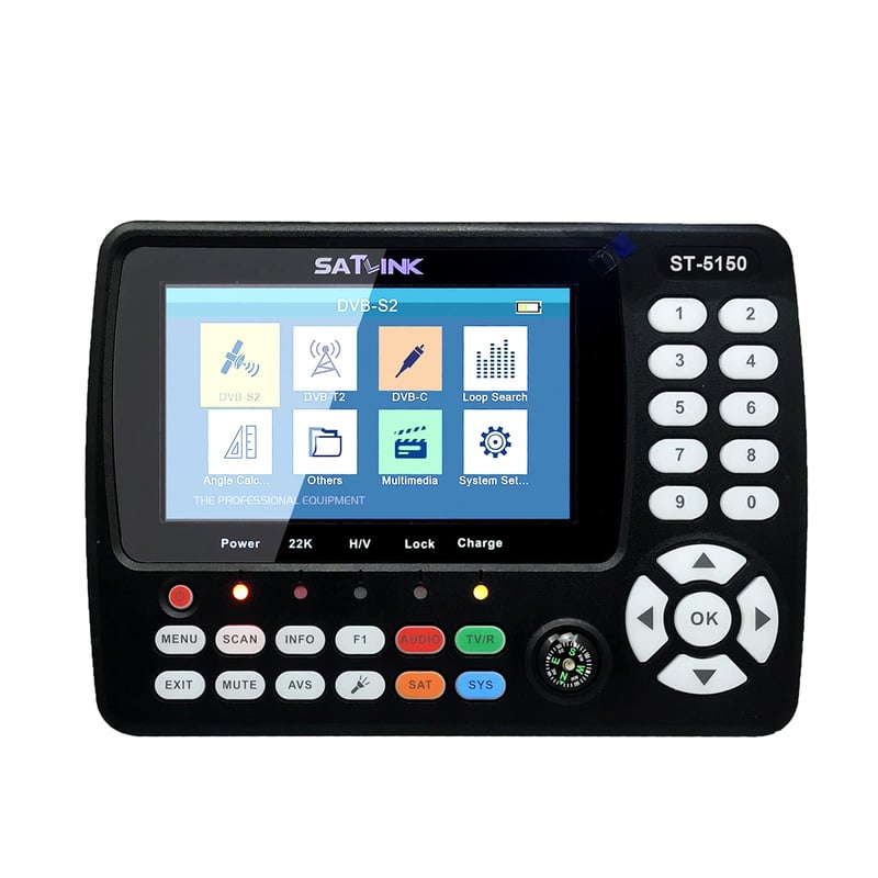 VISLONE ST-5150 DVB-S2/T2/C Combo uređaj za traženje satelitskog signala s 4,3" LCD zaslonom i podrškom za H.265 HEVC