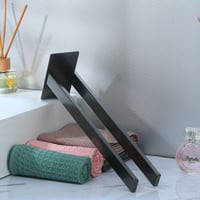 Vista držiak na uteráky bez vŕtania čierny 39 cm, kúpeľňové madlo z nehrdzavejúcej ocele SUS304 s montážou na stenu 3