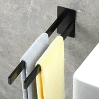 Vista držiak na uteráky bez vŕtania čierny 39 cm, kúpeľňové madlo z nehrdzavejúcej ocele SUS304 s montážou na stenu 2