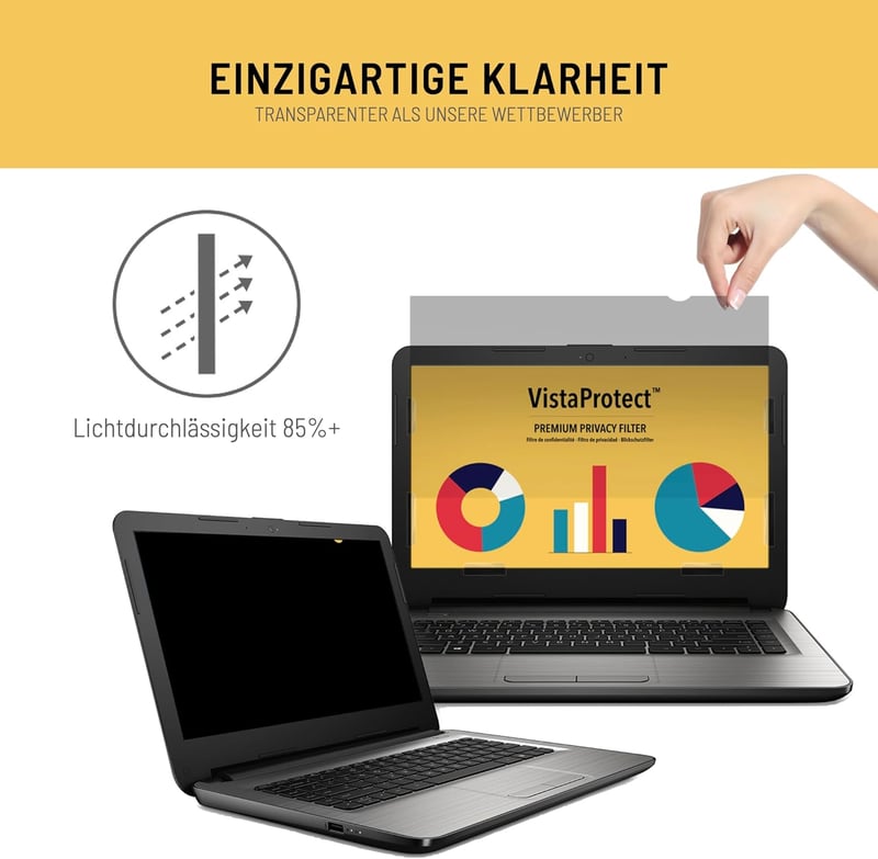 VistaProtect 14 hüvelykes laptop monitorszűrő adatvédelmi képernyővédő