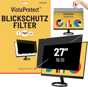 VistaProtect Premium filter privatnosti s filterom plavog svjetla 27" zaštitna folija za monitor formata 16:10