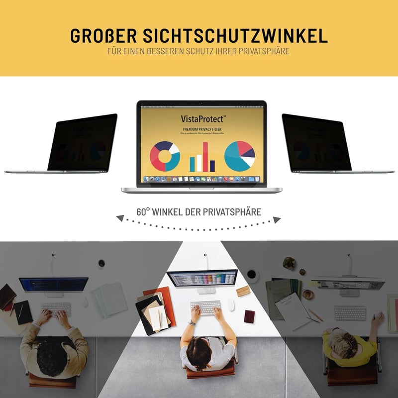 VistaProtect Premium Adatvédelmi Szűrő Microsoft Surface Laptop 3/4/5 13,5" - Kék Fény Szűrő