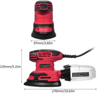 Vistreck 220W Orbital Csiszoló 13000 OPM Porgyűjtővel és 20 Csiszolópapírral 7