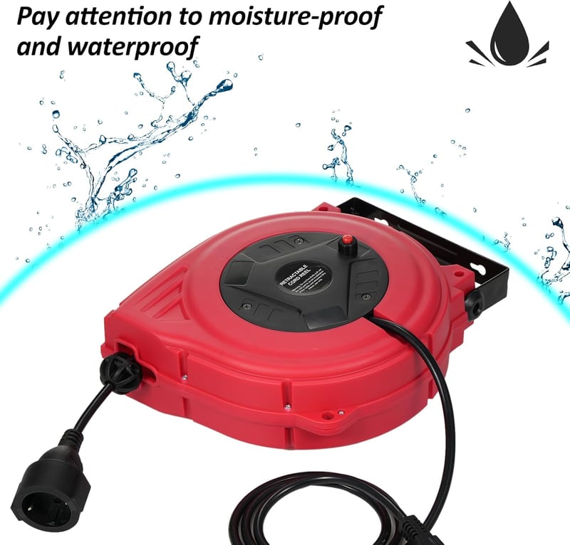 Vistreck Automata Kábeldob 10+1,5m Fali Szereléshez 1250W Forgatható Tartóval