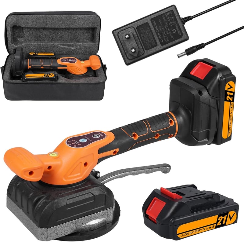 Vistreck Vezeték nélküli Csempelehúzó Vibráló Gép 21V 130mm Szívópohárrral