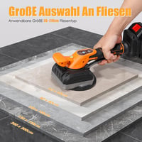Vistreck Vezeték nélküli Csempelehúzó Vibráló Gép 21V 130mm Szívópohárrral 6