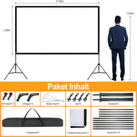 VISULAPEX 100 Colos Projektor Vászon 4K HD Tripod Állvánnyal, 160° Nézési Szög Hordozható Otthoni Mozi 2