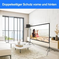VISULAPEX 120 Hüvelykes Vetítővászon Állvánnyal - HD 4K, 16:9, 160° Látószög, Háromlábú, Gyorsan Összecsukható, Hordozható Otthoni Mozizásho 5