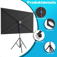 VISULAPEX 80 Colos ALR Vetítővászon 16:9 HD Tripod Állvánnyal Otthoni Moziba 3