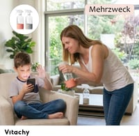 Pulverizator din sticlă Vitachy cu bază din silicon, duză cu 3 setări - somon/gri - 500 ml - 2 buc. 7
