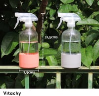 Pulverizator din sticlă Vitachy cu bază din silicon, duză cu 3 setări - somon/gri - 500 ml - 2 buc. 4