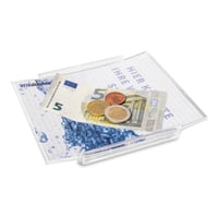 Tăviță pentru bani VITAdisplays Basic PX-020 cu inserție de hârtie transparentă, tăviță pentru casă personalizabilă 5