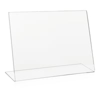 Suport în formă de L VITAdisplays, format DIN A4 vedere, suport de masă pentru afișe, suport publicitar, design înclinat, din material PLEXIGLAS original 1