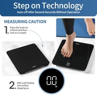 Vitafit digitális fürdőszobai mérleg 180 kg-ig, LED kijelzővel és lépésre aktiválódó funkcióval 6