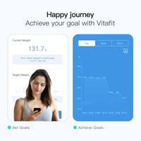 Vitafit Személyi Mérleg Testzsír Elemzéssel, Bluetooth, 182 kg, Fekete 4