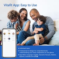 Vitafit Személyi Mérleg Testzsír Elemzéssel, Bluetooth, 182 kg, Fekete 6