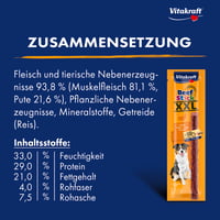 Vitakraft Beef Stick XXL Maškrta pre psov s morčacím mäsom – Tréningová odmena bez pridaného cukru, 15 x 30 g 5