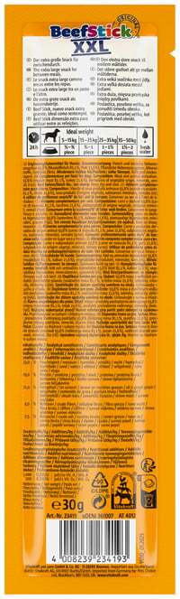 Vitakraft Beef Stick XXL Maškrta pre psov s morčacím mäsom – Tréningová odmena bez pridaného cukru, 15 x 30 g 8