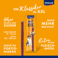 Vitakraft Beef Stick XXL Maškrta pre psov s morčacím mäsom – Tréningová odmena bez pridaného cukru, 15 x 30 g 4