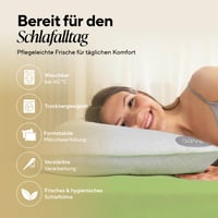 Pernă Vitapur Aloe Vera 40x80 cm – Răcoroasă vara, caldă iarna, înălțime reglabilă, respirabilă, ideală pentru cei care dorm pe o parte, lavabilă la 60°C 3