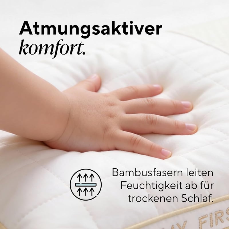 Vitapur Gyerek párna 40 x 60 cm 1 éves kortól, bézs, hipoallergén, minden alvó testhelyzethez, Oeko-Tex Standard 100