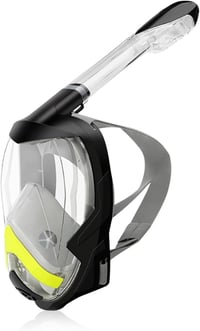 Vitare teljes arcú snorkel maszk 180° látómezővel, felnőtteknek és gyerekeknek, kamera klippel 1