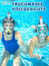 Vitare teljes arcú snorkel maszk 180° látómezővel, felnőtteknek és gyerekeknek, kamera klippel 7