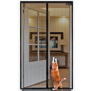 VitHom Luksuzna magnetska vrata protiv komaraca 110x210 cm, vatrootporna mreža od staklenih vlakana otporna na kidanje za balkonska vrata bez bušenja, jaki magneti, proširena čičak traka