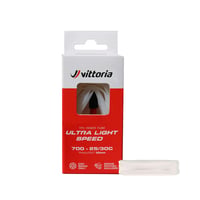 Cameră de aer Vittoria RVC 60 mm pentru bicicletă de 700, cu capac de valvă argintiu, valvă Presta 1
