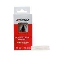 Cameră de aer Vittoria RVC 60 mm pentru bicicletă de 700, cu capac de valvă argintiu, valvă Presta 9